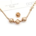 KC gold snake chain bracelet with intricate snowflake relief pattern beads - 1Pc Snowflake Pattern Bead 10x11mm Hole 4mm