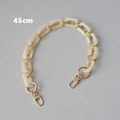 Detail view of 45cm cream resin and gold link chain strap for bags and mobile phones - 45cm / Apricot