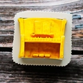 Piano shaped silicone mold showing yellow wax finish and detailed keyboard design - Vintage Piano / Gray