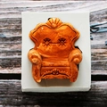Armchair shaped silicone mold for fondant and clay with European vintage carving details - European Sofa / Gray