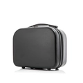Classic 14-inch black hardshell mini suitcase and makeup organizer box with handle - 14" / Classic Black