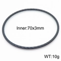 Brazalete de acero de titanio negro con diseño trenzado y diámetro de 70x3mm - Brazalete Único Negro