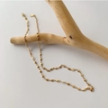Collar de eslabones dorados en forma de corazón de diseño minimalista con cierre de langosta - Cadena de Corazón de Acero de Titanio Dorado