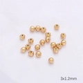 18k Vergoldete Zwischenperlen 3mm 12mm Öffnung Ca. 100 Stück/packung / 1 Stück