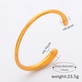 Bracciale a fascia minimalista in acciaio inox placcato oro 18k, diametro 6cm - Minimalista Gradiente Ispessito / Oro