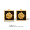 Schwarzer Acryl Quadrat (EH65) / Gold