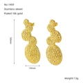 Mehrlagige unregelmäßige Ohrstecker aus 18K vergoldetem Edelstahl im Lava-Stil - Goldener Gehämmerter Geometrischer Lagenstil (ZG1409)