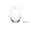 Bicchiere in cristallo minimalista da 540ml a forma di uovo resistente al calore 12cm - 540ml