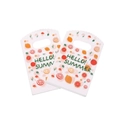 Detail of mini 9x15cm plastic gift bags with summer fruit prints and Hello Summer text - No. 78 (Hello Summer)