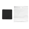 Professional black jewelry display card with clear self-sealing plastic packaging bag - 5x5cm / Black / 50 Cards + 50 Bags