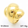 Anello a cuore in acciaio al titanio placcato oro 18k lucido 29mm peso 18g - US 6 / Oro KR48534-LK