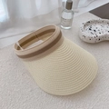 Sombrero De Paja Liso - Blanco Cremoso