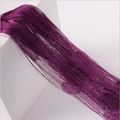 Decorative purple heart-shaped string curtain fringe for doorway and window divider - 1m Width * 2m Height / Eggplant Purple