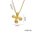 18k gold plated bubble letter pendant necklace with 40+5cm adjustable chain and 13g weight - Gold X Shape