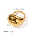 Auffälliger 18K vergoldeter Titanring mit skulpturalem Tropfendesign für Damen - US 6 / Organischer Tropfen Stil (KR110700-K) / Gold