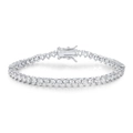 3-prong 3mm White Gold Bracelet / 8.5 Inches