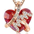 Rose Gold With Red Heart Design