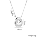 Silver puffy bubble letter pendant necklace with dimensions 22mm by 18mm and 40+5cm chain - Letter O (Silver)