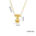 18k gold plated mushroom balloon pendant necklace with 40+5cm adjustable chain - T Gold