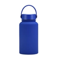 Deep blue vacuum insulated sport bottle with matte powder coating and flexible handle - Sapphire Blue