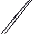 Collar de cadena de bolas de acero inoxidable negro mate con cierre de conexión - Negro