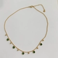Collier En Or Et Zirconium Vert