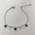 Bracelet Argent Zirconium Vert
