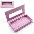 Scatola per ciglia finta rosa con finestra trasparente e vassoio per conservazione - Rosa Taro