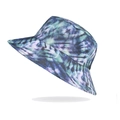 Tie-dye vissershoed in blauw, paars en groen voor bescherming tegen de felle zon - M (56-58cm) / Blauw Paars Groen Tie-Dye (02)