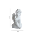 White resin angel figurine in sitting pose for home decor, 8cm height specifications - Cute Angel (White)