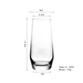 Minimalist 560ml tall egg-shaped crystal glass cup for juice and heat-resistant drinks - 560ml / Transparent Mousse Cup-Tall Large