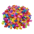 Macro shot of colorful mini butterfly hair clips with durable metal springs - Multi-tooth Style
