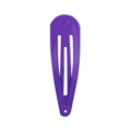 Deep purple 5cm metal teardrop snap hair clip with smooth lacquer finish for kids - Purple