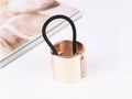 Modischer Roségold-Pferdeschwanz-Halter mit schwarzem Gummiband für stilvolles Haar - Roségold