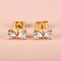Bow Knot Zircon Stud