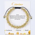 Handgefertigtes Citrin-Perlenarmband auf einer dekorativen Karte mit gelbem Kristall-Design - Citrin Armband