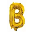 16-inch letter B shaped golden foil balloon for wedding party decoration and celebration - Bright Gold B