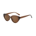 Occhiali da sole cat-eye vintage con montatura color ambra e lenti sfumate - Montatura Tè Scuro Lente Marrone