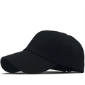 Classic black cotton baseball cap with adjustable strap and curved brim for sun protection - Adjustable / Black