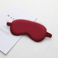 Silk satin sleep eye mask in deep wine red color with comfortable elastic head strap - Burgundy