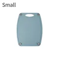 Small wheat straw cutting board in Morandi blue with non-slip rubber feet and hanging hole - Blue Small