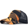 Distressed camo ponytail baseball cap with breathable mesh back for summer outdoor sun protection - Orange Brown Camo (04)