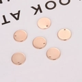 Ciondoli rotondi in metallo oro rosa lucido con fori preforati per gioielli fai-da-te - 10mm / Oro rosa