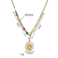 Pendentif Soleil Perlé Multicolore