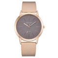 YOLAKO women's starry sky dial quartz watch with rose gold milanese mesh strap - Dark Coffee Dial Rose Gold Band