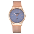 Fashionable rose gold women's starry sky dial watch with quartz movement and mesh strap - Grey Dial Rose Gold Band
