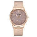 Modern rose gold quartz watch with a starry shimmer dial and stainless steel mesh band - Coffee Dial Rose Gold Band