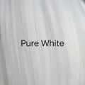 Synthetic long straight wig hair extensions in pure white color for women - Pure White