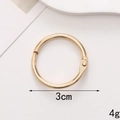 Golden zinc alloy spring ring connector, 3cm diameter and 4g weight lobster clasp hardware - Jump Rings / 30MM / Gold