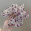 Bandeau En Maille À Pois Violet